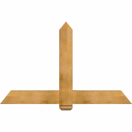 Ekena Millwork Eugene Rough Sawn Timber Gable Bracket, Western Red Cedar, 60"W x 38"H x 4"D x 6"F, 15/12 Pitch GBW060X38X0406EUG00RWR
